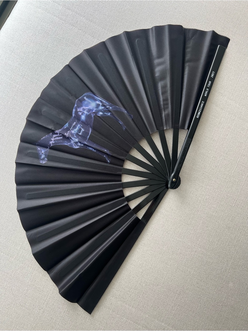 BEYONCÉ • Renaissance Heated Black Folding Hand Fan